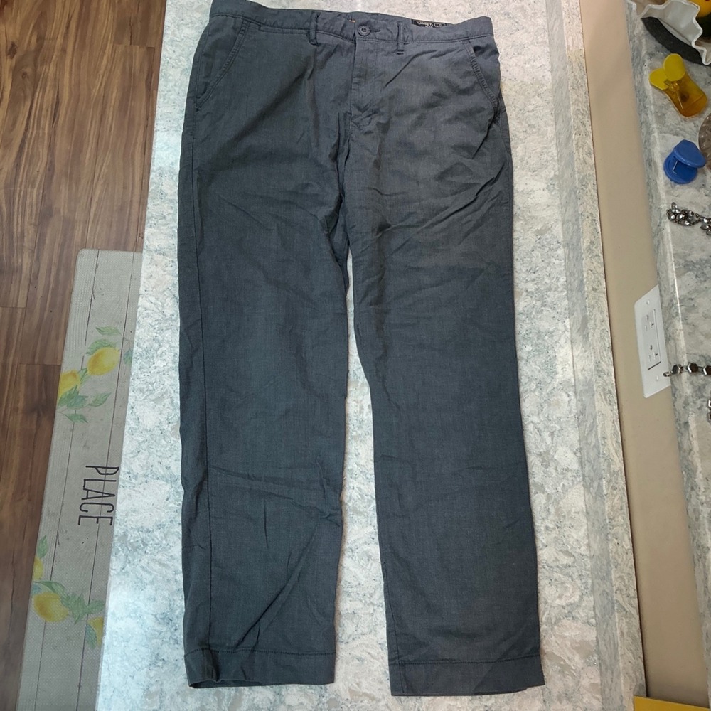 Halsey LLC 1944 Trousers 35/30 Charcoal Grey Cotton Tencel Blend Chinos